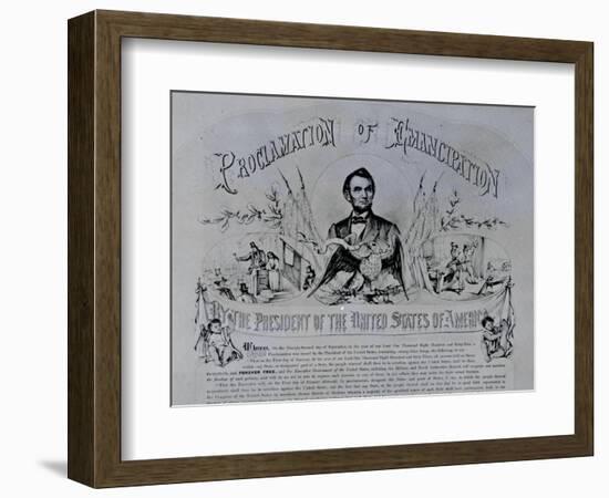 Proclamation of Emancipation by Abraham Lincoln, 22nd September 1862-null-Framed Giclee Print