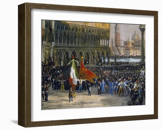 Proclamation of Republic of San Marco, March 22, 1848-Lattanzio Querena-Framed Giclee Print