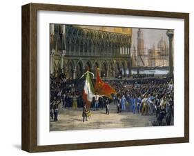 Proclamation of Republic of San Marco, March 22, 1848-Lattanzio Querena-Framed Giclee Print