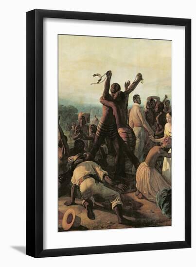 Proclamation of the Abolition of Slavery in the French Colonies, 23rd April 1848, 1849-Francois Auguste Biard-Framed Giclee Print