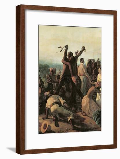 Proclamation of the Abolition of Slavery in the French Colonies, 23rd April 1848, 1849-Francois Auguste Biard-Framed Giclee Print