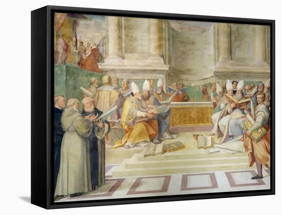 Proclamation of the Council of Trent in 1546 to Reform the Christian Discipline-Taddeo and Federico Zuccaro-Framed Stretched Canvas