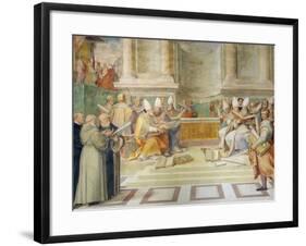 Proclamation of the Council of Trent in 1546 to Reform the Christian Discipline-Taddeo and Federico Zuccaro-Framed Giclee Print