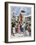 Proclamation of the New King of Dahomey, 1894-Oswaldo Tofani-Framed Giclee Print