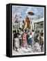 Proclamation of the New King of Dahomey, 1894-Oswaldo Tofani-Framed Stretched Canvas