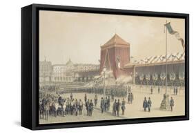 Proclamation of the Republic, 12th November 1848-Jules Gaildrau-Framed Stretched Canvas