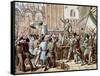 Proclamation of the Venitian Republic in March 1848-null-Framed Stretched Canvas