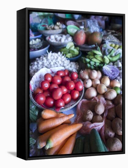 Produce for Sale in a Market in Hoi An, Vietnam-David H. Wells-Framed Stretched Canvas