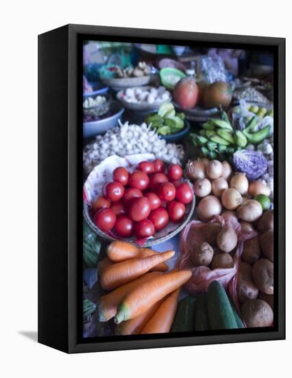 Produce for Sale in a Market in Hoi An, Vietnam-David H. Wells-Framed Stretched Canvas