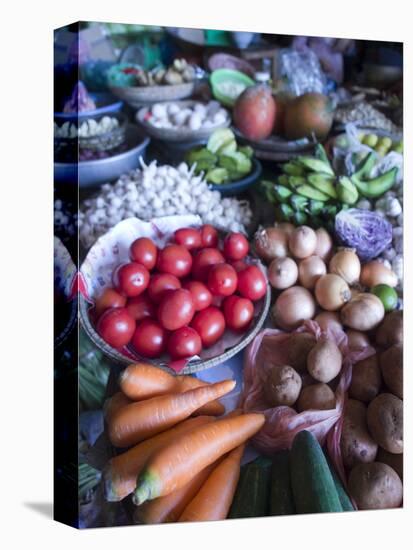 Produce for Sale in a Market in Hoi An, Vietnam-David H. Wells-Stretched Canvas