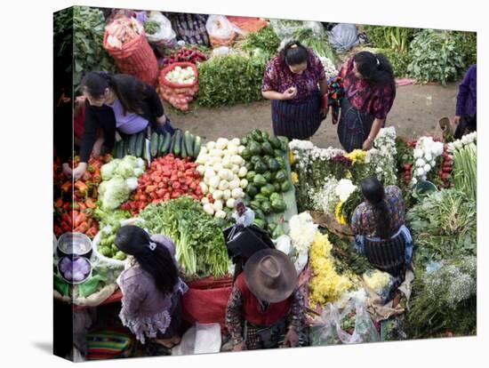 Produce Market, Chichicastenango, Guatemala, Central America-Wendy Connett-Stretched Canvas