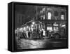 Produce Market on Washington Street at Night NYC Photo - New York, NY-Lantern Press-Framed Stretched Canvas