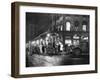 Produce Market on Washington Street at Night NYC Photo - New York, NY-Lantern Press-Framed Art Print