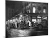 Produce Market on Washington Street at Night NYC Photo - New York, NY-Lantern Press-Mounted Art Print