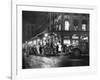 Produce Market on Washington Street at Night NYC Photo - New York, NY-Lantern Press-Framed Art Print