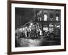 Produce Market on Washington Street at Night NYC Photo - New York, NY-Lantern Press-Framed Art Print