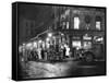 Produce Market on Washington Street at Night NYC Photo - New York, NY-Lantern Press-Framed Stretched Canvas