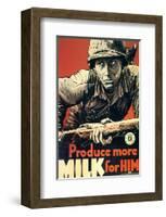 Produce More Milk for Him, c.1943-null-Framed Art Print