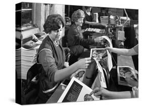 Producing Brochures at the White Rose Press Co, Mexborough, South Yorkshire, 1959-Michael Walters-Stretched Canvas