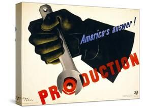 Production, America's Answer!-null-Stretched Canvas