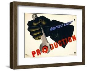 Production, America's Answer!-null-Framed Giclee Print