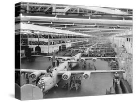 Production Line of B-24 Liberators-null-Stretched Canvas