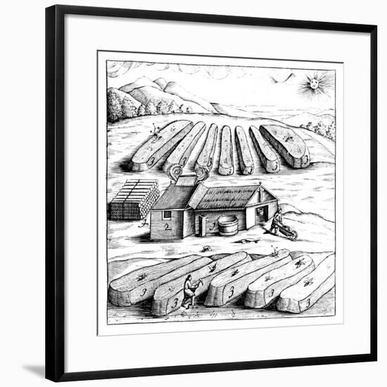 Production of Saltpetre (Nitre, Potassium Nitrate, or Kn0), 1683-null-Framed Giclee Print