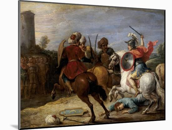 Proezas De Reinaldo Frente a Los Egipcios, 1628-1630-David Teniers the Younger-Mounted Giclee Print