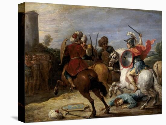 Proezas De Reinaldo Frente a Los Egipcios, 1628-1630-David Teniers the Younger-Stretched Canvas