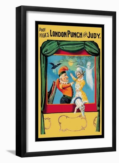 Prof. Hicks London Punch and Judy-null-Framed Art Print