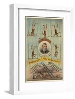 Prof.Theurer and his Inimitable Feats of Skills and Dexterity, c. 1883-Vintage Reproduction-Framed Art Print