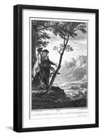 Profession of Faith of the Savoyard Vicar, Illustration from L'Emile by Jean-Jacques Rousseau-Jean-Michel Moreau the Younger-Framed Giclee Print