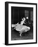 Professional Dancers Waltzing During a Show at the Rainbow Room Above Rockefeller Center-Peter Stackpole-Framed Photographic Print