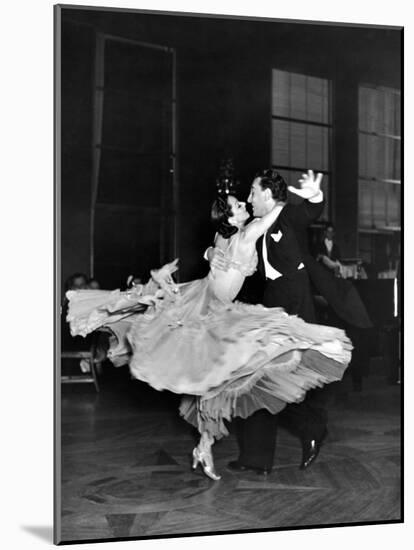 Professional Dancers Waltzing During a Show at the Rainbow Room Above Rockefeller Center-Peter Stackpole-Mounted Photographic Print