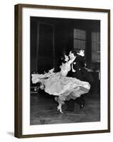 Professional Dancers Waltzing During a Show at the Rainbow Room Above Rockefeller Center-Peter Stackpole-Framed Photographic Print