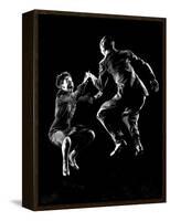 Professional Dancers Willa Mae Ricker and Leon James Show Off the Lindy Hop-Gjon Mili-Framed Stretched Canvas