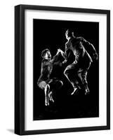 Professional Dancers Willa Mae Ricker and Leon James Show Off the Lindy Hop-Gjon Mili-Framed Premium Photographic Print