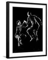 Professional Dancers Willa Mae Ricker and Leon James Show Off the Lindy Hop-Gjon Mili-Framed Photographic Print