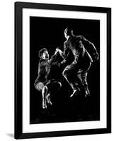 Professional Dancers Willa Mae Ricker and Leon James Show Off the Lindy Hop-Gjon Mili-Framed Photographic Print