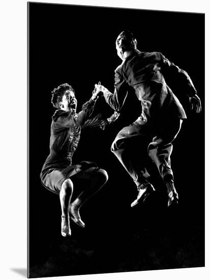 Professional Dancers Willa Mae Ricker and Leon James Show Off the Lindy Hop-Gjon Mili-Mounted Photographic Print