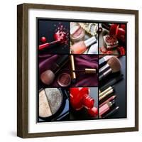 Professional Make-Up Collage-Subbotina Anna-Framed Art Print