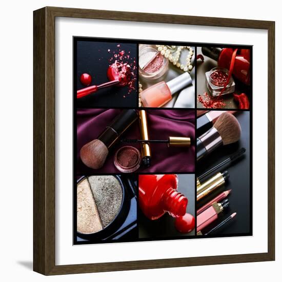 Professional Make-Up Collage-Subbotina Anna-Framed Art Print