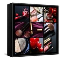 Professional Make-Up Collage-Subbotina Anna-Framed Stretched Canvas