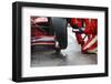 Professional Racing Team at Work during a Pitstop of a Race Car in the Pitslane during a Car Race.-Corepics VOF-Framed Photographic Print