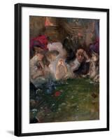 Professional Roulette Gamblers (Joueurs Professionnels De Roulette) Par Mariani, Pompeo (1857-1927)-Pompeo Mariani-Framed Giclee Print