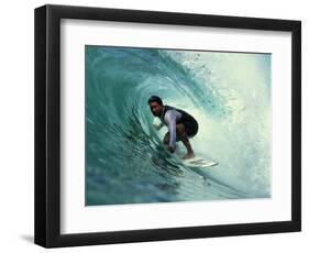 Professional Surfer Riding a Wave-Rick Doyle-Framed Photographic Print