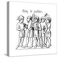 Professional Tradesmen, 14th Century-null-Stretched Canvas