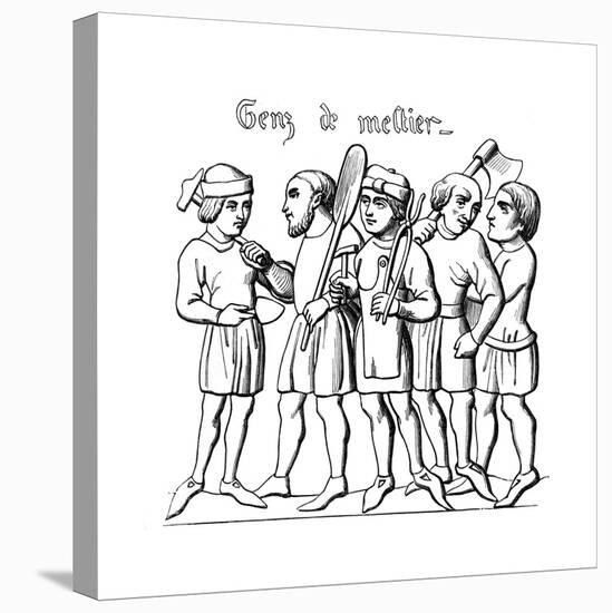 Professional Tradesmen, 14th Century-null-Stretched Canvas