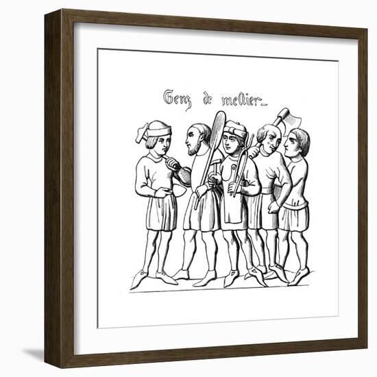 Professional Tradesmen, 14th Century-null-Framed Giclee Print