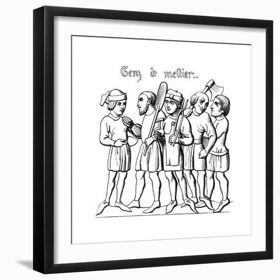 Professional Tradesmen, 14th Century-null-Framed Giclee Print